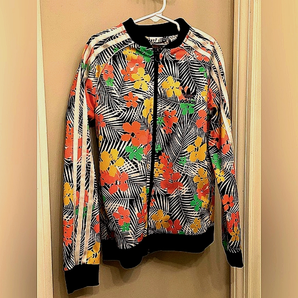 Girls adidas small floral zipper jacket. Bundle Deals.